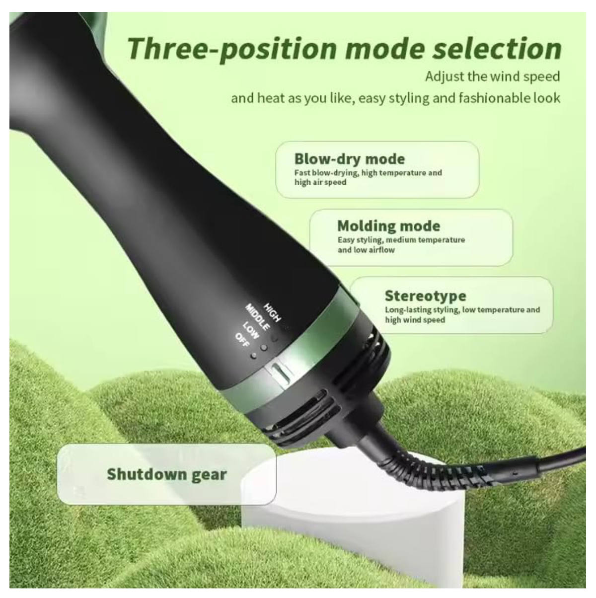 Cepillo Secador Avocado 3D Aguacate